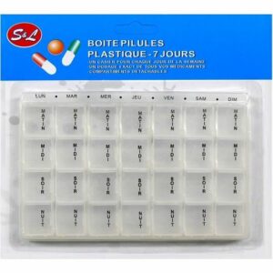 Pilulier Semainier Détachable 7 Jours - Boîte à Pilules Pratique pour Médicaments Quotidiens