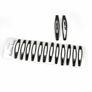 Set de 12 pinces à cheveux noires pour femmes et filles - Accessoires tendance et portables
