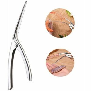 Éplucheur de crevettes en acier inoxydable : Outil professionnel incurvé pour une préparation facile et rapide !