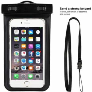 Pochette Étanche Universelle 6'' - Compatible iPhone & Samsung - Noir - Protection Maximale