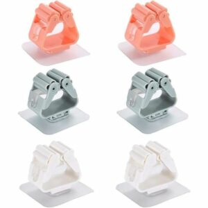 Set de 6 Porte-Balais Muraux Autocollants - Accroches Pratiques sans Perçage pour un Rangement Efficace