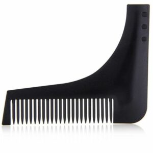 Kit de toilettage professionnel pour barbe et moustache : peigne et rasoir à lignes symétriques