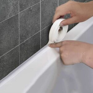 Rouleau de Joints Étanches Blanc - 2,2 cm d'Épaisseur - 5 m pour Cuisine et Salle de Bain