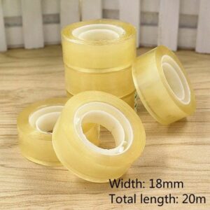 Pack de 6 Rouleaux de Ruban Scotch 18mm x 20m - Résistant à l'Humidité et aux Taches, Longue Durée