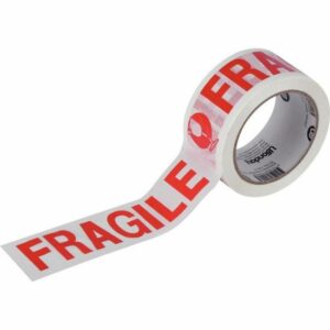 Rouleaux Adhésifs 'FRAGILE' - Lot de 6 - 50 mm x 66 m - Déroulement Silencieux pour un Emballage Efficace