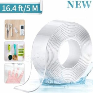 Ruban adhésif double face nano 5M transparent - Amovible et réutilisable pour tous vos projets !