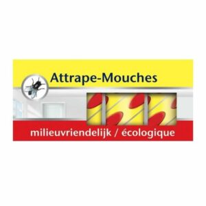 Lot de 16 Rubans Collants Attrape-Mouches à Suspendre - Jaune 5,5 cm - Efficacité Garantie !