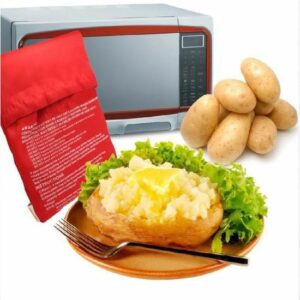 Sac de cuisson Potato Express Rouge - 23x18 cm, cuisson rapide & réutilisable - Idéal pour des pommes de terre parfaites !
