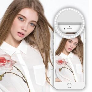 Anneau Lumière Selfie 36 LED - Éclairage Réglable pour iPhone et Samsung - Clip Mini Lumière Caméra