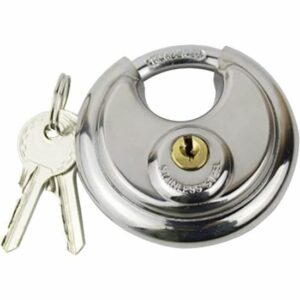 Cadenas Rond Anti-vol Extérieur - Serrure Résistante à la Rouille avec Clés pour Entrepôt et Porte