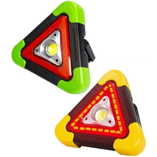 Triangle Avertisseur LED Portable - Lampe de Sécurité d'Urgence Clignotante pour Route – Image 3
