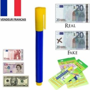 Stylo Détecteur de Faux Billets - Testeur de Feutre pour Sécuriser Votre Commerce