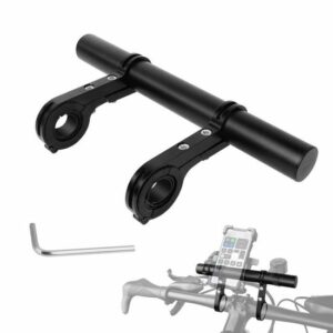 Support Aluminium pour Guidon de Vélo - Extenseur Lampe, GPS & Compteur pour VTT