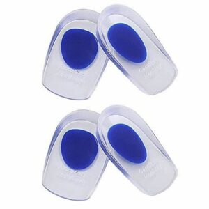 Talonnettes en Gel Silicone - Lot de 2 Paires pour Soulager Fasciite Plantaire et Épine Calcanéenne - Bleu