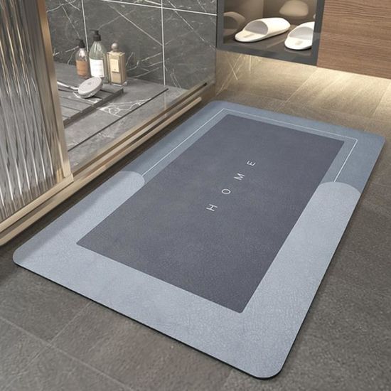 Tapis De Bain Antidérapant 40x60cm, Absorbant En Terre De Diatomée