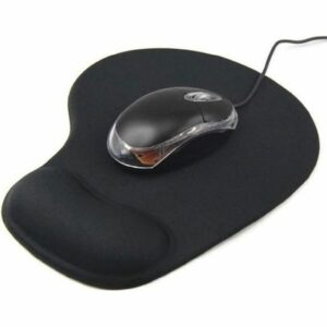 Tapis de Souris Ergonomique avec Repose-Poignet Noir pour PC DELL - Idéal contre la Tendinite au Bureau