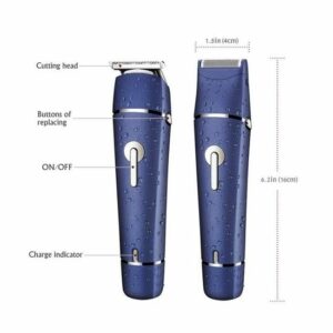 Tondeuse Électrique pour Hommes & Rasoir Imperméable 2-en-1 - Kit Complet de Toilettage