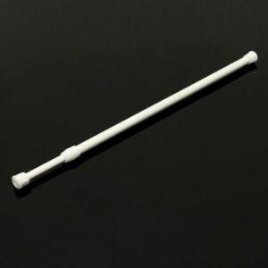 Tringle à Rideaux Extensible Blanc - Téléscopique Autonome 40-70 cm pour Armoire, Gain de Place