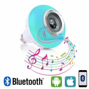 VoluPack® Ampoule Bluetooth E27 RGB avec Enceinte Intégrée - Lampe LED Colorée et Haut-Parleur Musical