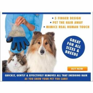 Gant de toilettage doux pour chien et chat - Brossage, massage et picots confortables