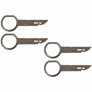 Set de 4 clés d'extraction pour autoradios VW, SEAT, AUDI, SKODA et FORD - Démontage facile et rapide !