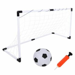 Kit de But de Football Pliable pour Enfants - Inclus Pompe et Balles - Idéal pour le Jeu en Extérieur