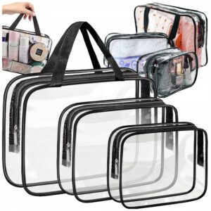 Set de Trousses de Toilette Transparentes 3-en-1 – Idéal pour Voyager en Avion