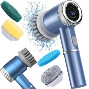 Brosse Électrique Rotative Sans Fil 5 en 1 – Nettoyage Cuisine et Salle de Bain Puissant et Polyvalent