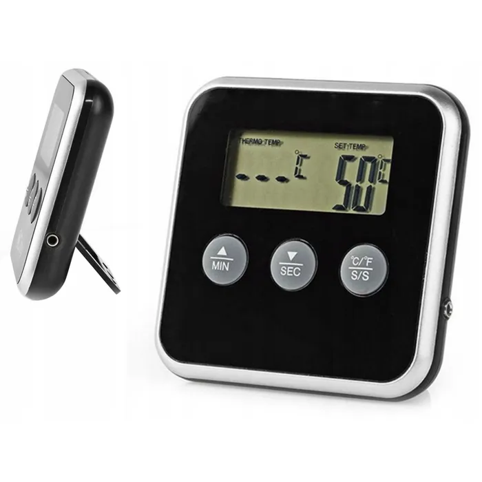 Cobye - Thermomètre digital viande fumoir cuisson four barbecue avec thermosonde minuterie alarme LCD- -50° C à +250° C – Image 4