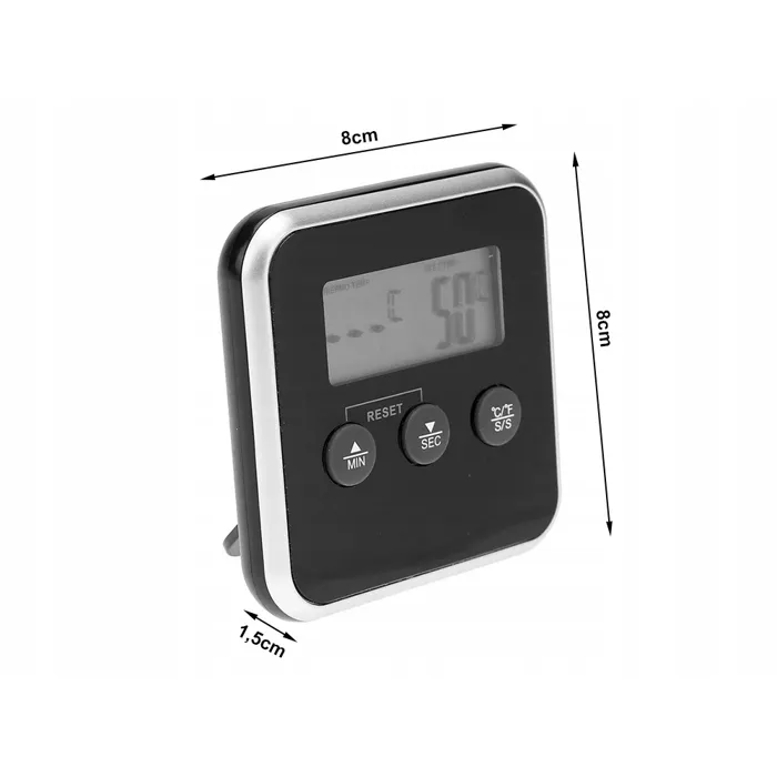 Cobye - Thermomètre digital viande fumoir cuisson four barbecue avec thermosonde minuterie alarme LCD- -50° C à +250° C – Image 6