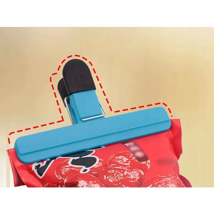 Attaches pour sacs alimentaires 6 pièces clips de fermeture réutilisables colorés- conservation aliments – Image 3