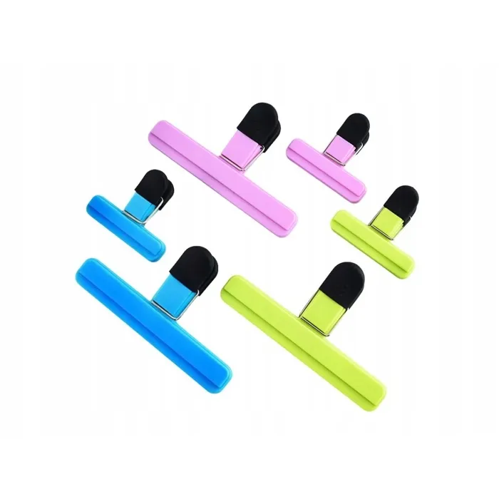 Attaches pour sacs alimentaires 6 pièces clips de fermeture réutilisables colorés- conservation aliments – Image 5