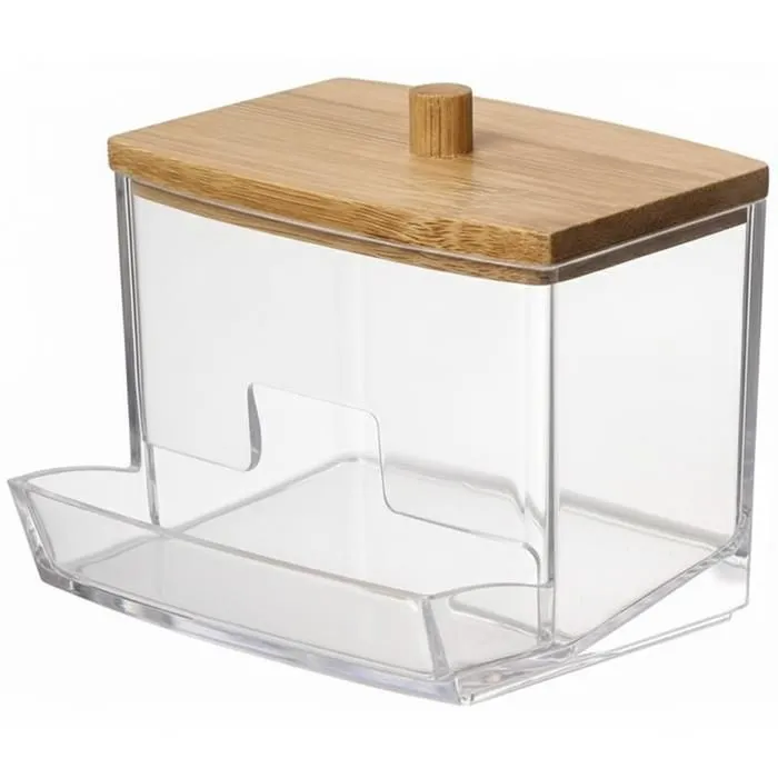 Distributeur hygiénique de coton tiges + 400 cotons tiges en bambou naturel écologique - pratique – Image 2