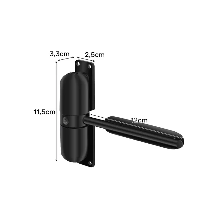 Cobye - Ferme-porte avec bras loquet- jusqu a 60 kg réglable - 11,5 x 3,3 x 2,5 cm - sécurité maison bureau - anti intrusion – Image 2