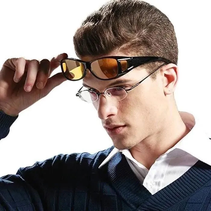 Étui Rigide à Lunettes + Lunettes Vision Nocturne HD Homme – Protection Universelle Soleil et Vue, Anti-Éblouissement Jour & Nuit – Image 4