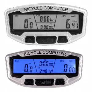 Compteur Vélo LCD Étanche 28 Fonctions – Cyclomètre, Odomètre, Vitesse Moyenne et Distance Parcourue pour Vélo, VTT et Route