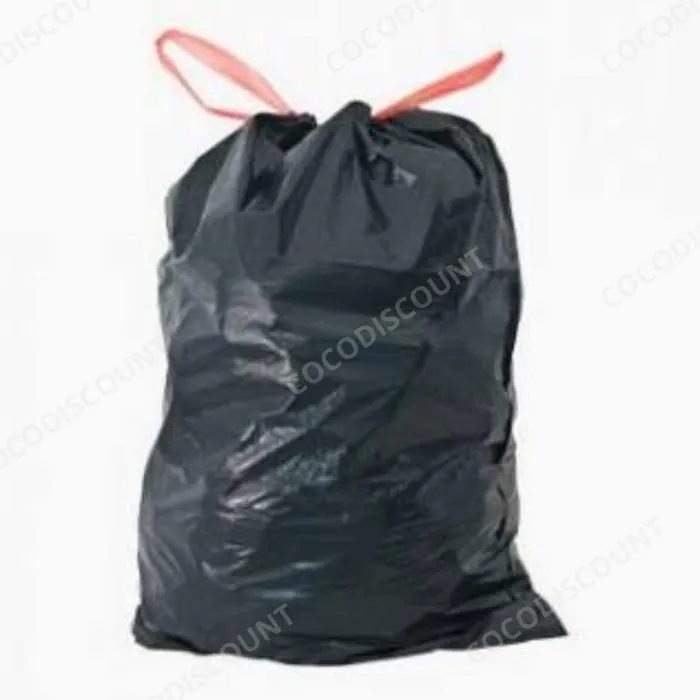 Lot de 5 Rouleaux Sacs Poubelle 50L Noirs – Lien Coulissant, Résistants et Anti-Fuite – 10 Sacs par Rouleau – Image 3