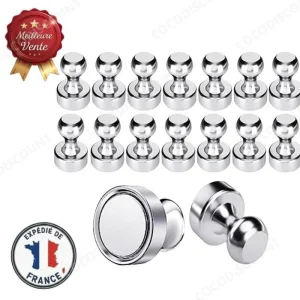 Lot de 10 Aimants Néodyme 16x12 mm – Fixation Magnétique Puissante pour Frigo et Supports Métalliques