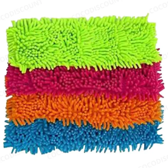 Lot de 4 Serpillières Chenille Microfibre – Nettoyage Ultra-Efficace pour Sols, Carrelage et Surfaces – Image 2
