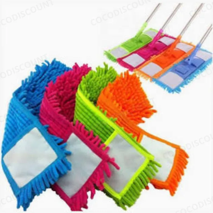 Lot de 4 Serpillières Chenille Microfibre – Nettoyage Ultra-Efficace pour Sols, Carrelage et Surfaces – Image 3
