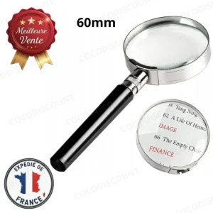 Loupe CLASSIC 60 mm – Lentille Grossissement 3x pour Lecture, Bijoux, Timbres et Détails Précis