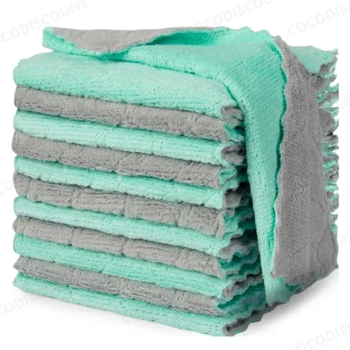 Chiffons Microfibre 10 Pièces – Nettoyage et Entretien Sans Trace pour Maison, Voiture et Surfaces Délicates – Image 2