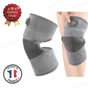 Genouillère chauffante avec massage vibrant – Bande chauffante 3 modes pour douleurs et récupération