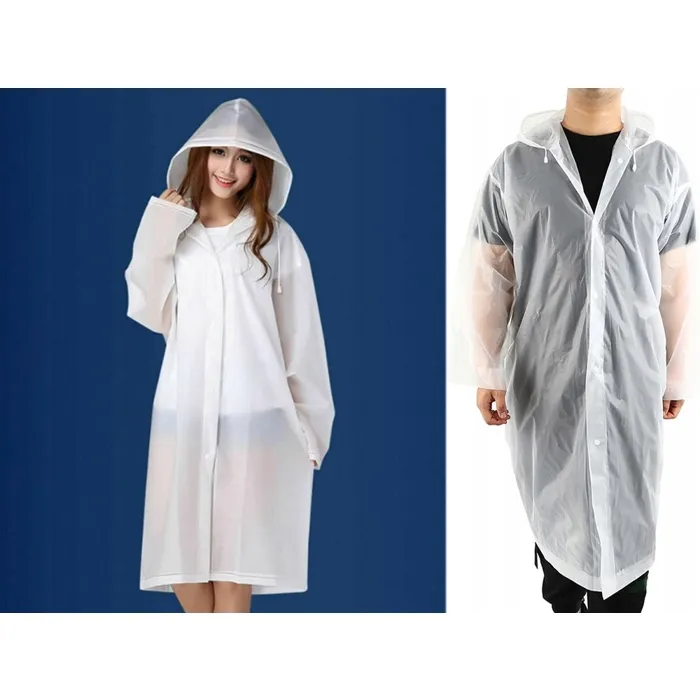 Cape de pluie blanche 120 cm – Poncho imperméable léger pour adultes et enfants - pratique – Image 8