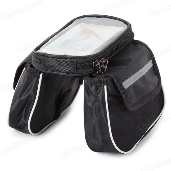 Étui de Téléphone pour Vélo – Sacoche Double Compartiment Étanche pour Smartphone, Pochette Guidon et Cadre – Image 2