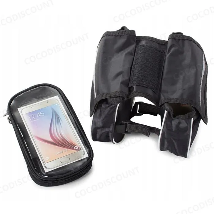 Étui de Téléphone pour Vélo – Sacoche Double Compartiment Étanche pour Smartphone, Pochette Guidon et Cadre – Image 4