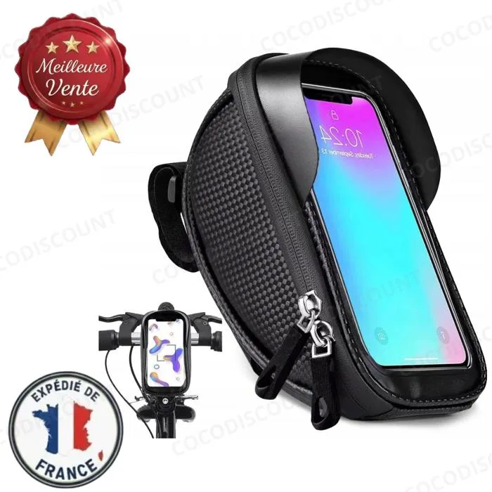 Étui Téléphone Vélo Étanche – Sacoche Guidon avec Fixation Sécurisée pour Smartphone, Accessoires et Objets Personnels