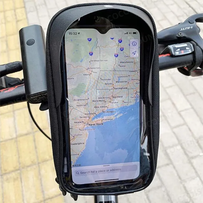 Sacoche de Vélo Étanche pour Téléphone – Étui Guidon avec Double Compartiment pour Smartphone, Clés et Accessoires – Image 2