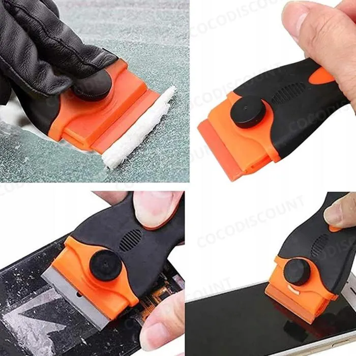 Grattoir pour Plaque de Cuisson à Induction – 5 Lames pour Verre Céramique et Coulis, Outil de Nettoyage Pratique – Image 2
