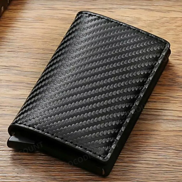 Portefeuille Homme RFID Anti-Piratage – Sécurisé, Porte-Cartes et Billets – Noir – Image 2